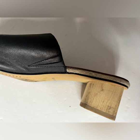 Dolce Vita Women’s Black Leather Slide Sandals, Size 7.5M, Block Heel - Picture 7 of 9